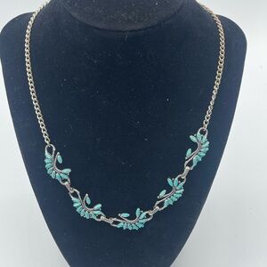 All the look on a budget ~ silver tone & turquoise look alike.